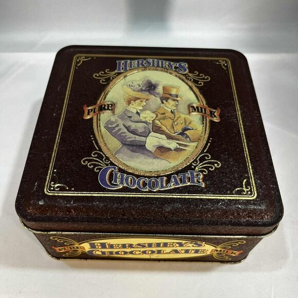 Hershey's Pure Milk Chocolate Vintage Edition 4 1995 Tin Can Vintage - Picture 1 of 6